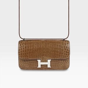 Hermès - Constance Elan - Ficelle Shiny Niloticus Crocodile